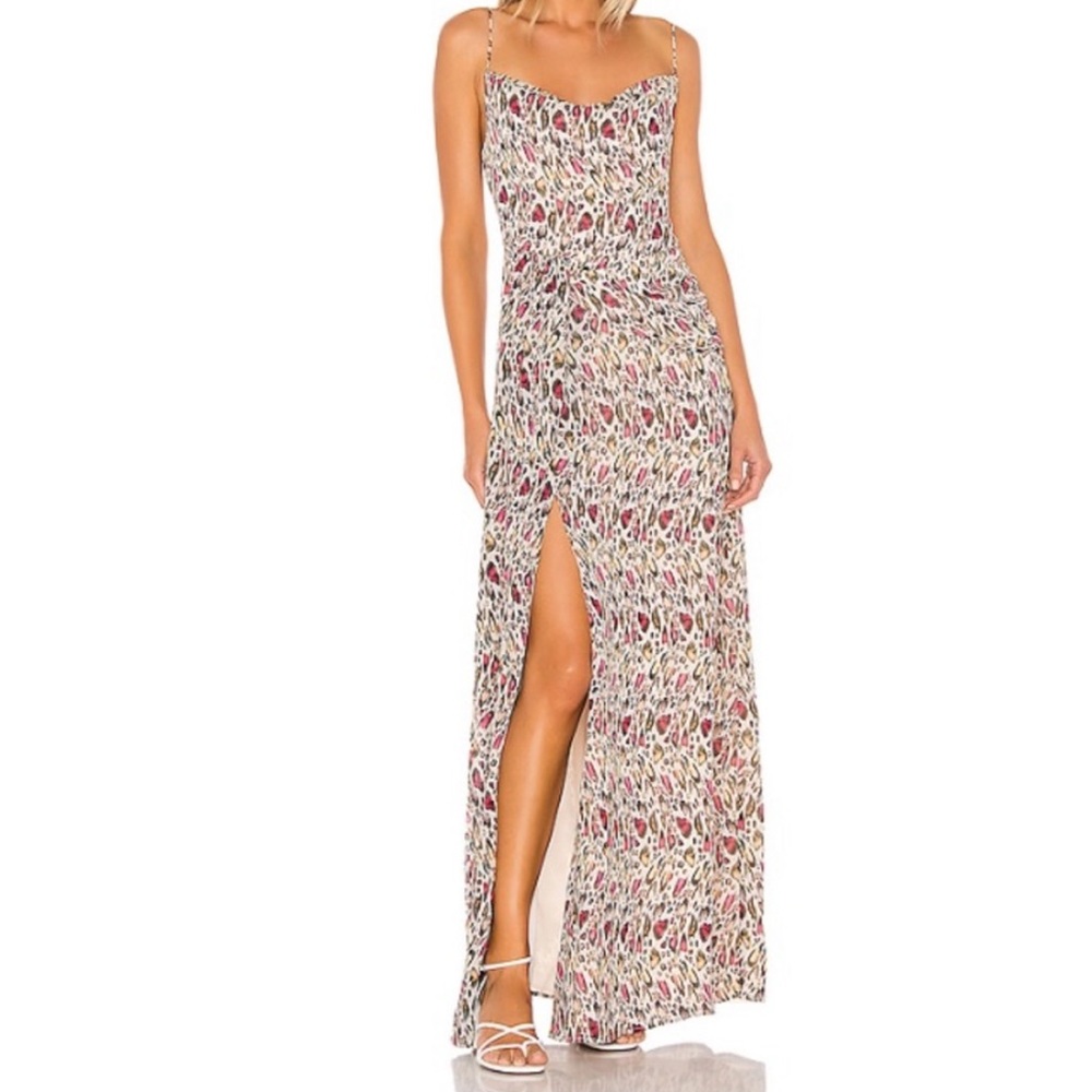 Majorelle from Revolve Leopard animal print dress. Size S. Slit dress.